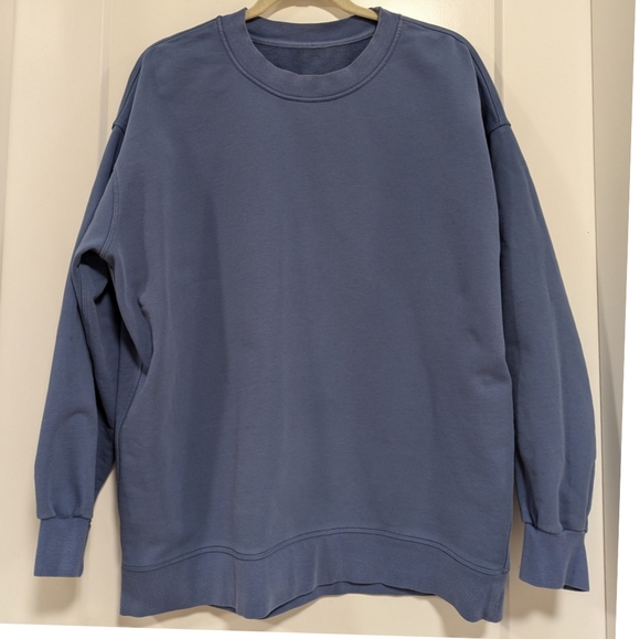 Lululemon Perfectly Oversized Crew Sweatshirt Blue Approx Size 12 (PTP 26") - Picture 2 of 14